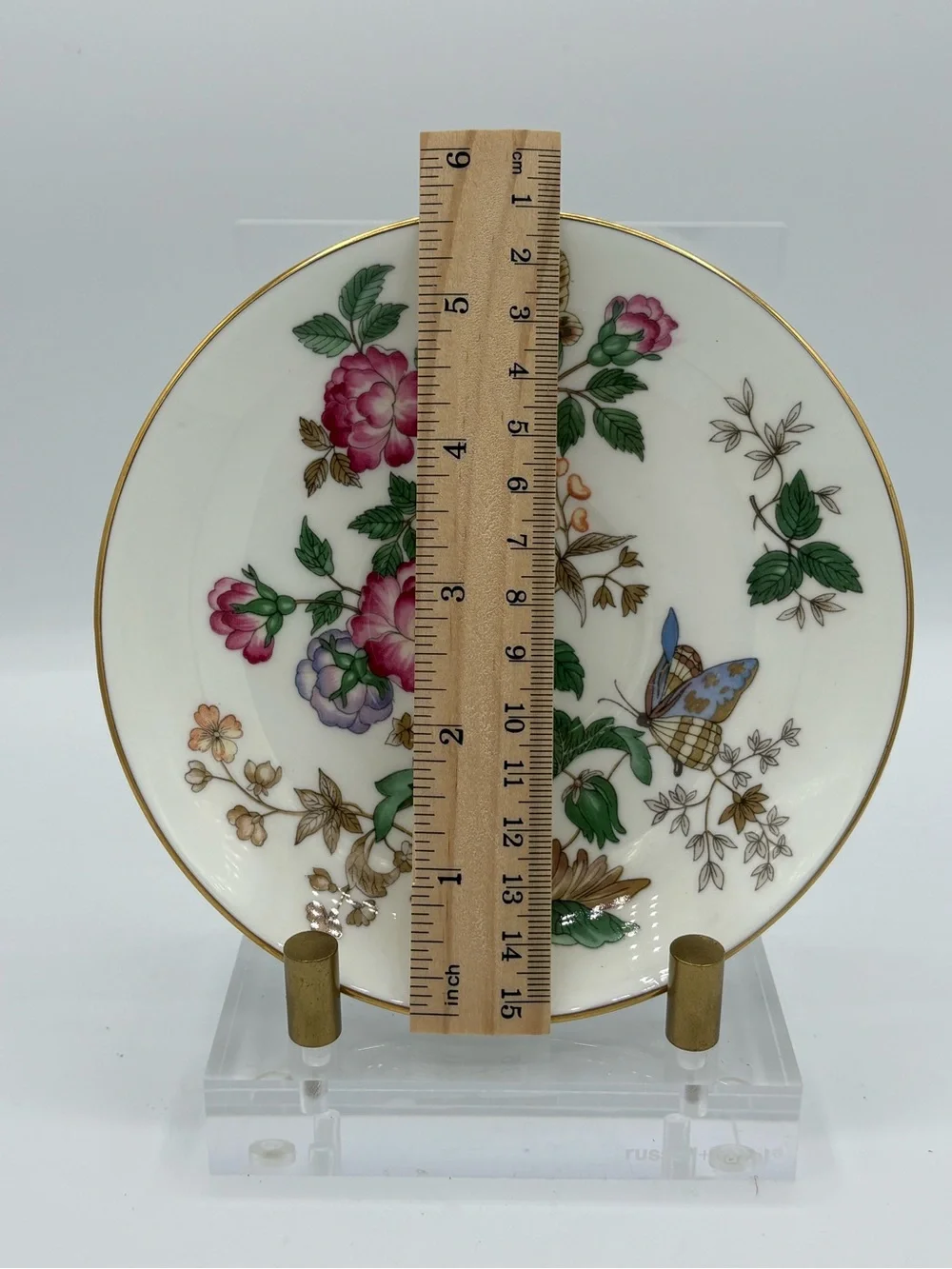 Wedgwood Charnwood Bone China Tea Cups & Saucers Set 4 England Gold Trim
